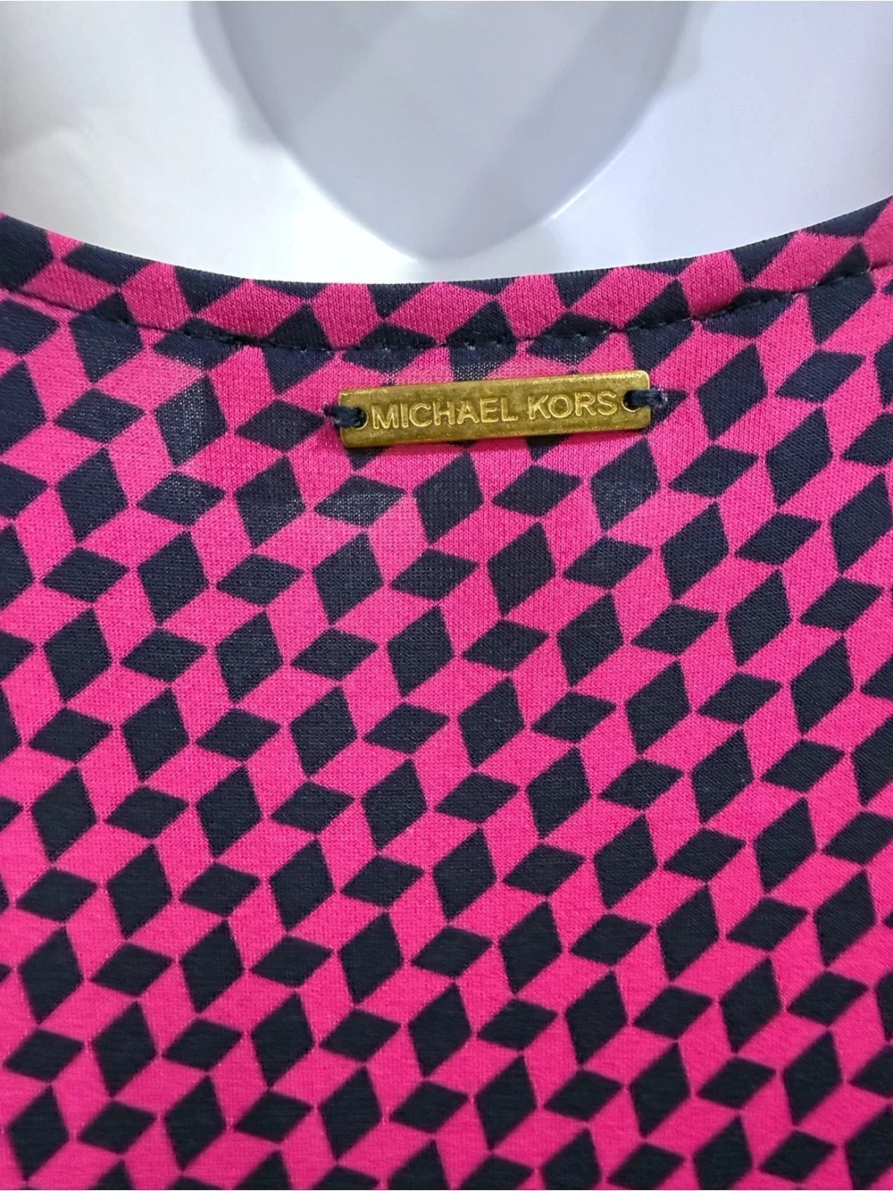 Michael Kors Geometric Wrap Midi Dress Size Medium